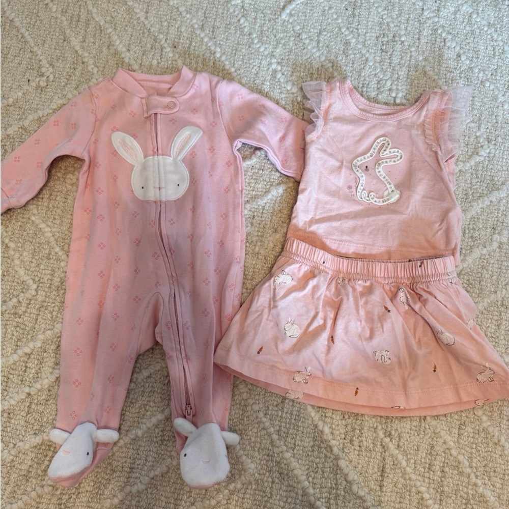 Baby Easter bunny clothes bundle!